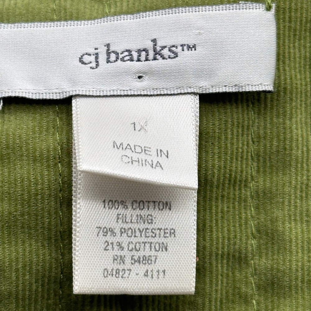 CJ Banks Reversible Floral and‎ Green Vest Women Double-Sided size 1X (A22) - Picture 9 of 11